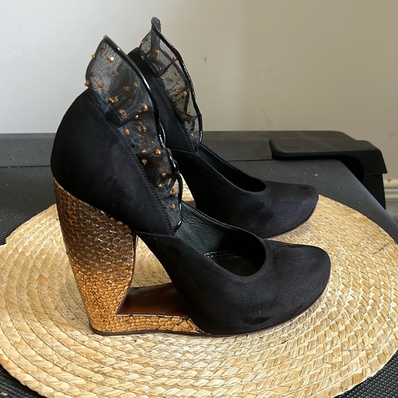 Marc Jacobs Vintage Coquette Girl Wedge Shoes Size 37 - Picture 12 of 15